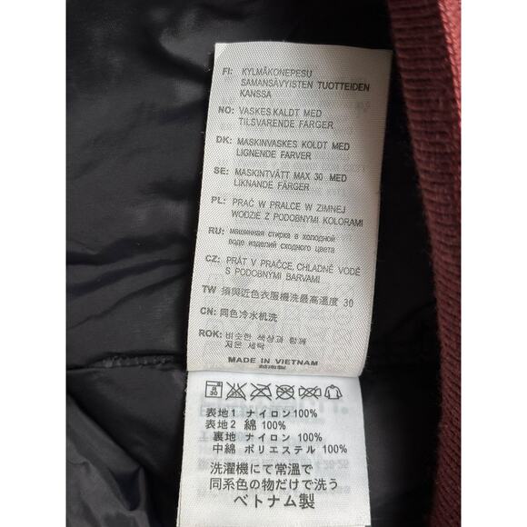 Carhartt WIP Jacket Mens Medium Burgundy Black Ashton Bomber Nylon Zip I016787 - Picture 9 of 12